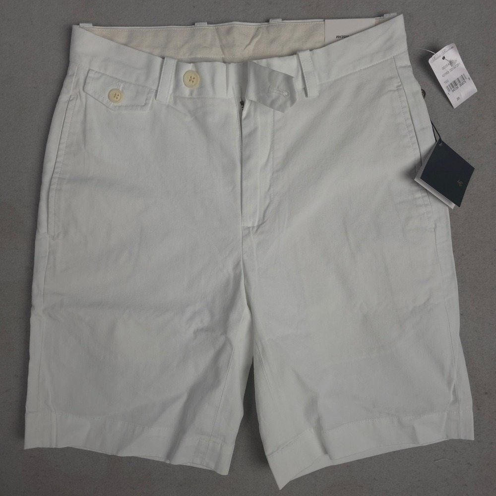 Brooks Brothers Supima Cotton Shorts Mens Size 29 White Flat‎ Front